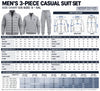 Men's 3-Piece Casual Set – Lightweight Quilted Jacket, Half-Zip Sweatshirt & Cargo Joggers