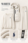 Women's 3-Piece Cashmere Knit Sweater Set – Hooded Puffer Vest & Wide-Leg Pants