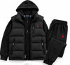 Men's Heritage  3-Piece Hooded Tracksuit Set with Puffer Vest