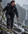 Men's 3-Piece Waterproof Outdoor Set – Hooded Jacket, Fleece Liner & Cargo Pants