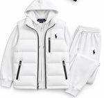Men's Heritage  3-Piece Hooded Tracksuit Set with Puffer Vest
